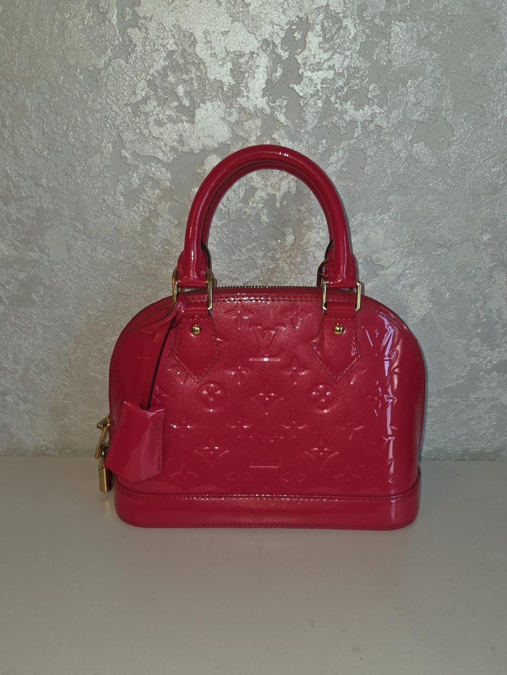Louis Vuitton Vernis Pink  Satchel Alma BB